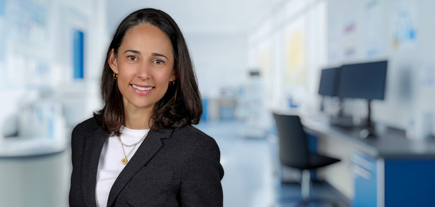 Headshot of Dr. Anna Shalkham in a hospital setting.